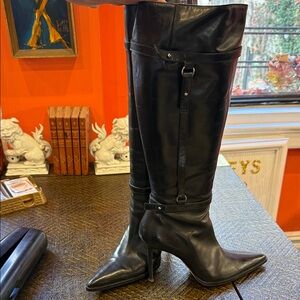 Michael Kors butter soft leather- Elegant Black Knee-High Women's Boots Sz 8.5